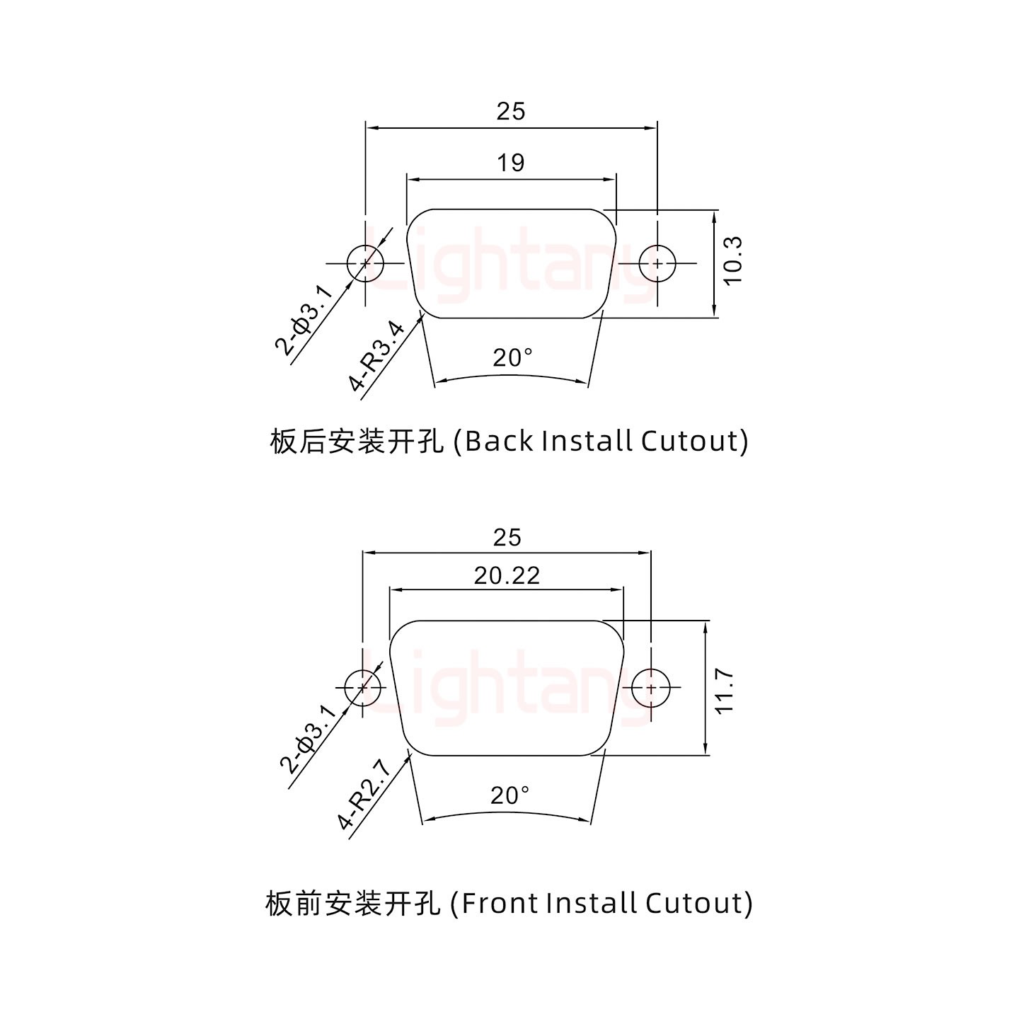 5W1公短體焊線(xiàn)/光孔/大電流20A