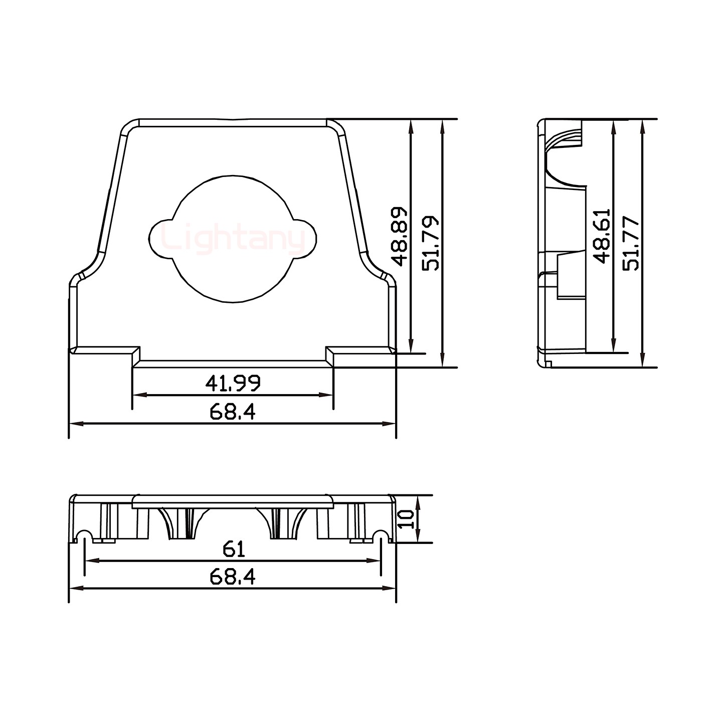 47W1公短體焊線10A+50P金屬外殼2252三個(gè)出線孔12mm