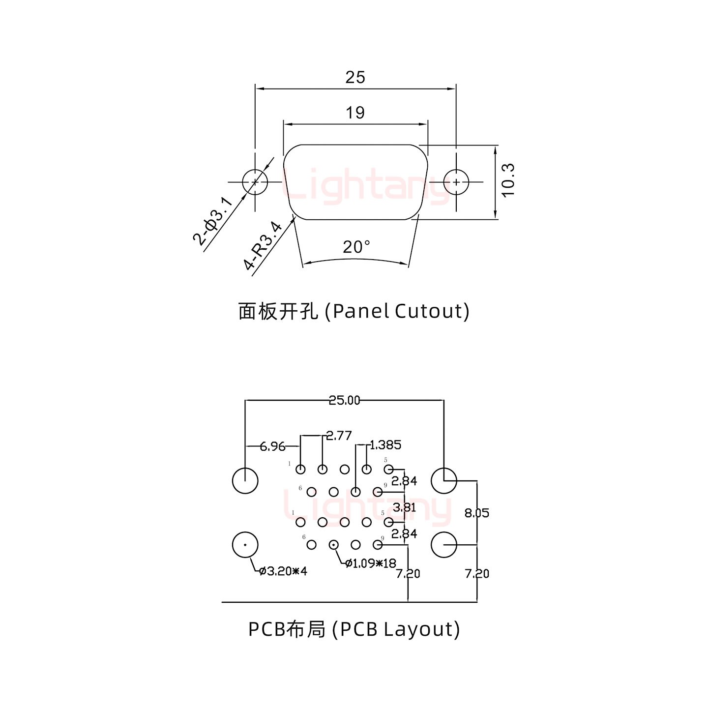 DR9 公對(duì)公 間距15.88 車(chē)針雙胞胎 D-SUB連接器
