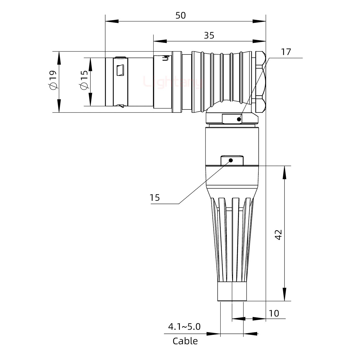 FHG.3B.005.CLAM52Z帶護(hù)套彎式插頭