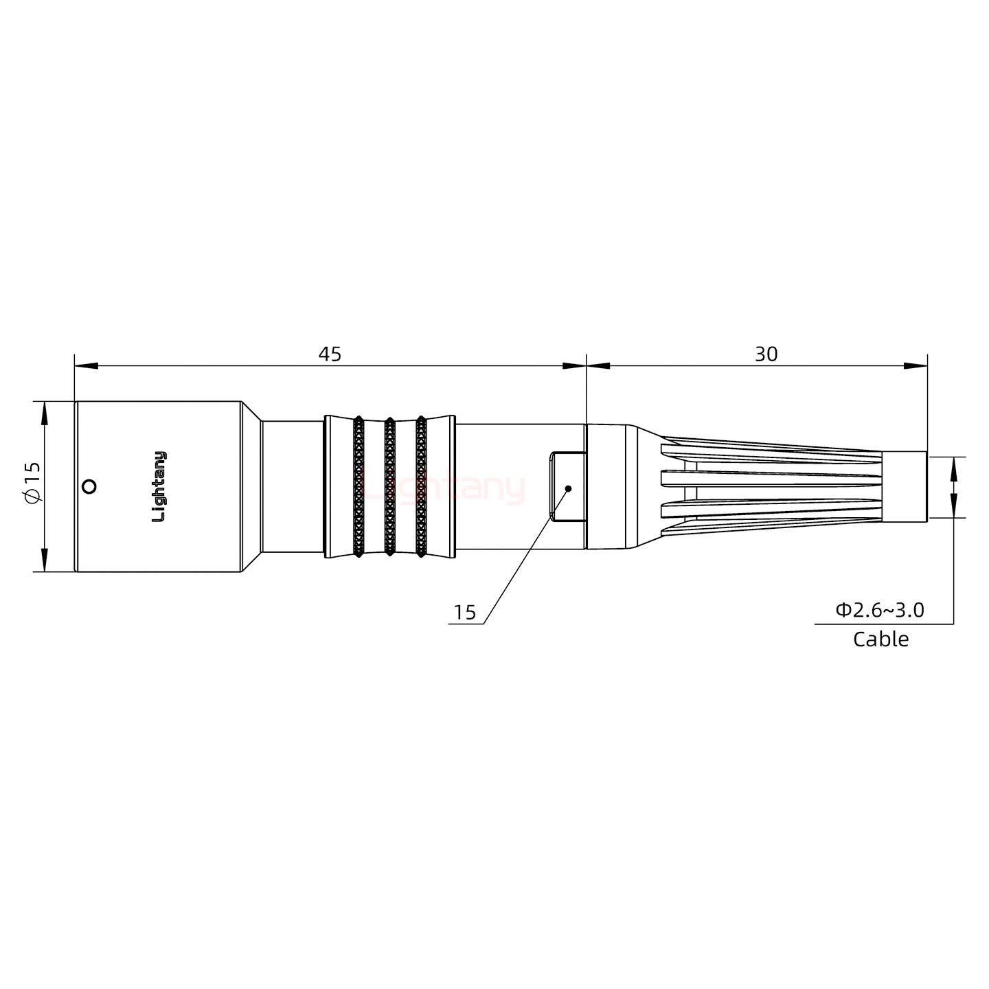 PHG.1K.010.CLAC30Z推拉自鎖帶護(hù)套浮動插座
